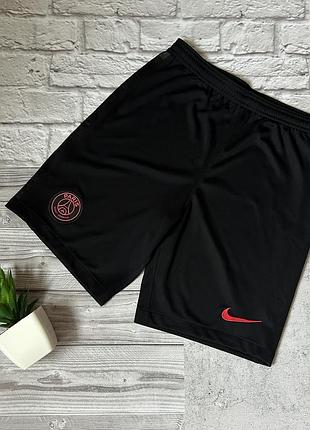 Мужские футбольные шорты nike dri-fit paris saint-germain черные летние