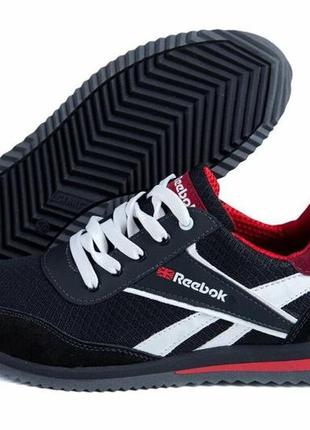 Літні кросівки сітка dos reebok колір чорний, білий, червоний
