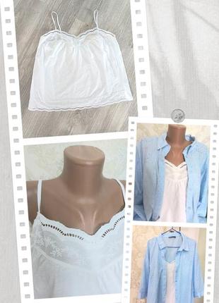 Жіноча сорочка + топ великого розміру, бавовна