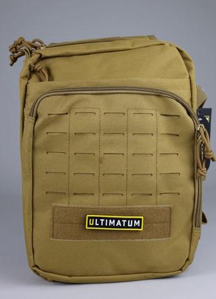 Сумка планшет ultimatum laser койот rt-273,рюкзак патрульний однолямковий, нагрудна тактична сумка