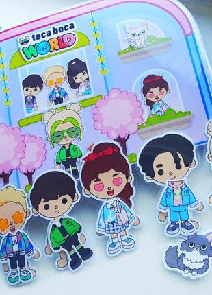 Тока бока игра на липучках игры альбом книга toca boca life world
