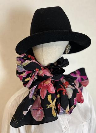 Шовк100%,шарф,шаль,квітковий принт,люкс бренд,fabriic frontline zurich1 фото