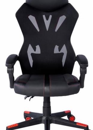 Крісло для геймерів aula f010 gaming chair black/red (6948391286228)