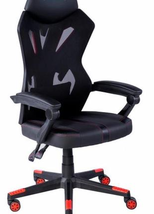 Крісло для геймерів aula f010 gaming chair black/red (6948391286228)2 фото