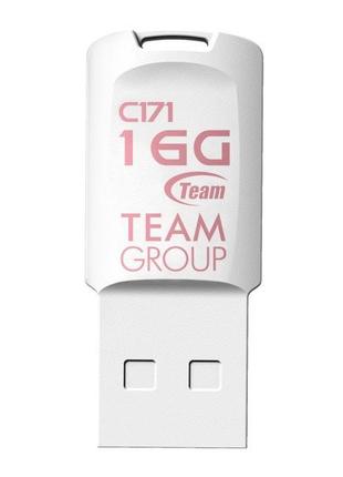 Флеш-накопичувач usb 16gb team c171 white (tc17116gw01)