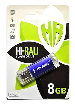Флеш-накопичувач usb 8gb hi-rali rocket series blue (hi-8gbvcbl)