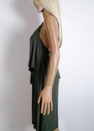 Сарафан кольору хакі з асиметрією biba