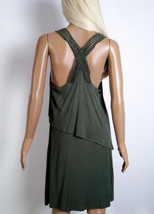 Сарафан кольору хакі з асиметрією biba