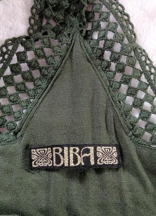 Сарафан кольору хакі з асиметрією biba