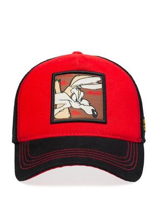 Бейсболка goorin bros красная с принтом кролик