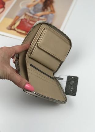 Гаманець жіночий guess оригінал abree saffiano zip-around wallet гесс квітковий принт світлий4 фото