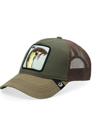 Бейсболка goorin bros черная с принтом бык