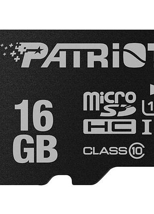 Картка пам'яті microsdhc 16 gb uhs-i class 10 patriot lx (psf16gmdc10)