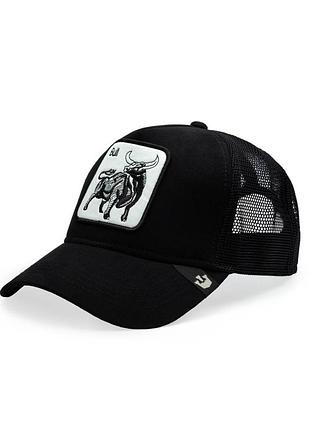 Бейсболка goorin bros чорна з принтом вовк5 фото