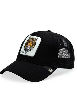 Бейсболка goorin bros чорна з принтом вовк8 фото