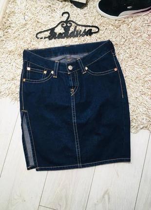Джинсова мідіспідниця levi's з розрізом із боків м/л