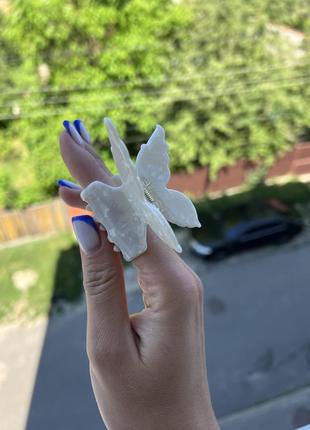 Крабік метелик заколка