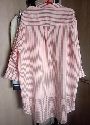 Плаття-сорочка з бавовни в смужку f&amp;f3 фото