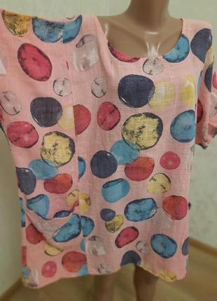 Коттоновая эффектная блуза туника бохо итальялия3 фото