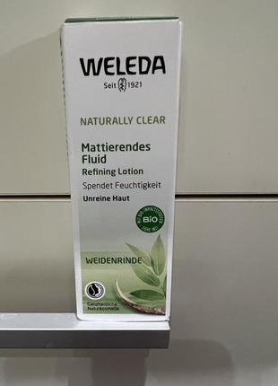 Матувальний флюїд для обличчя weleda naturally clear refining lotion для комбінованої та жирної шкір1 фото