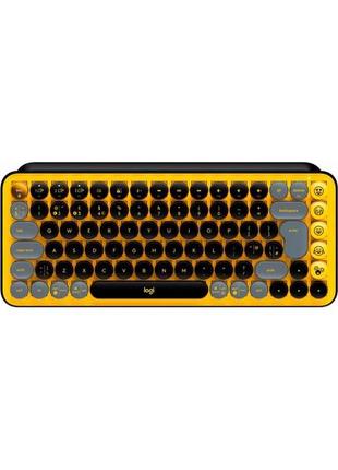 Клавiатура бездротова logitech pop wireless blast yellow (920-010735)