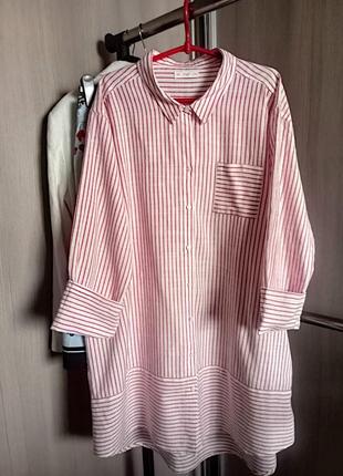 Плаття-сорочка з бавовни в смужку f&amp;f2 фото