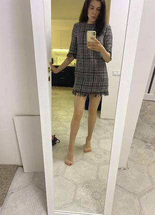Платье твидовое