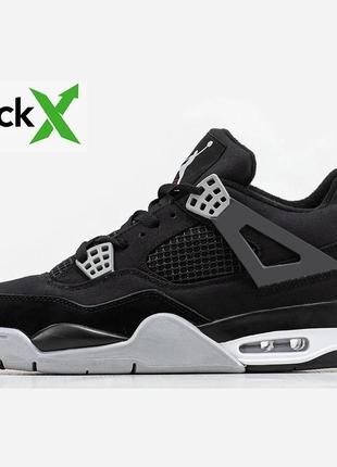 0721 nike air jordan 4 black canvas