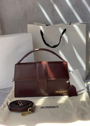 Сумка jacquemus коричневая натуральная кожа