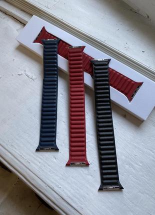 Кожаный ремешок apple watch