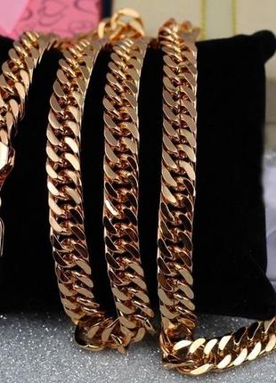 Цепь xuping jewelry кобра 55 см 10 мм золотистая