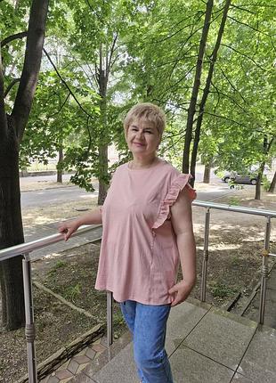 Розовая оригинальная футболка kiabi