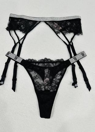 Комплект кружевного белья с поясом от victoria’s secret4 фото
