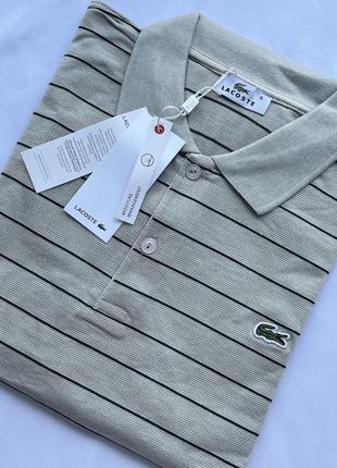 Футболка мужская поло в полоску lacoste 🐊