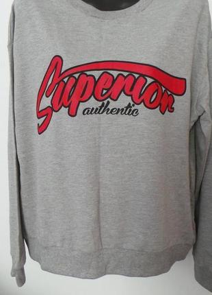 Женский свитшот h&m,кофта,кофточка,спортивная,толстовка,батник,трехнитка,петля,с рисунком,с надписью