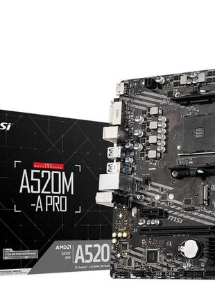 Материнська плата msi a520m-a pro socket am4
