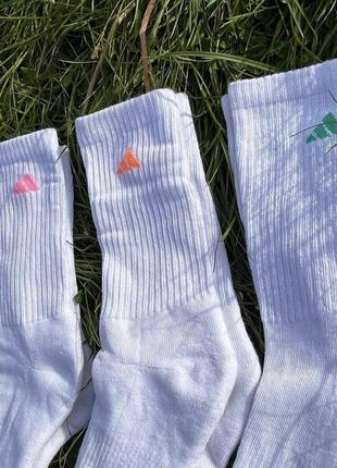 Высокие белые носки <unk> носки adidas спорт оригинал2 фото