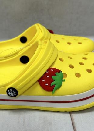 Детские сабо кроксы crocs luck line 33 желтые