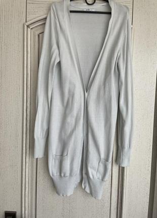 Кардиган білий довгий