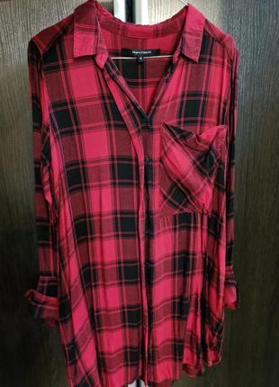 Платье-рубашка, туника в клетку