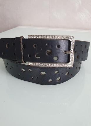 Кожаный ремень с перфорацией kickers m/l