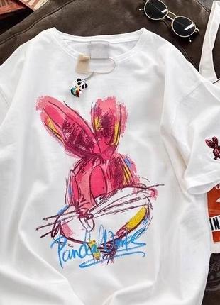 Хлопковая футболка с принтом