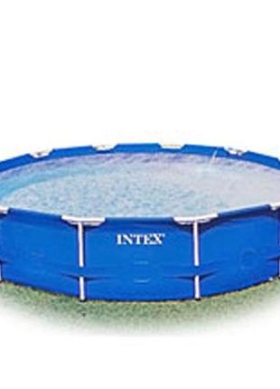 Каркасный бассейн круглый metal frame pool (intex 28210) диаметр 366 x высота 76см