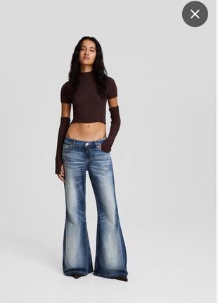 Широкие джинсы bershka p-p 38