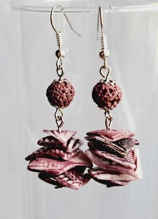 Серьги из ракушек