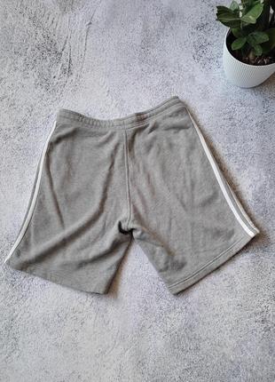 Чоловічі шорти adidas 3-stripes sweat shorts — grey7 фото