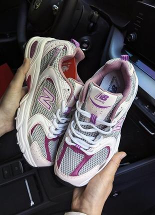 Жіночі кросівки new balance 530 рожеві з сірим🔥