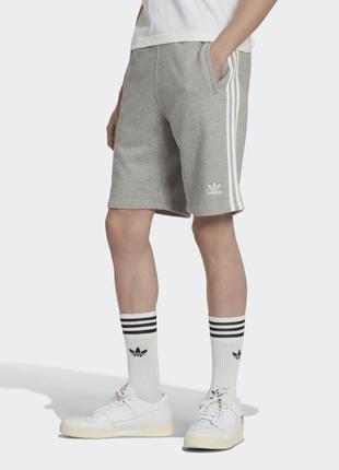 Чоловічі шорти adidas 3-stripes sweat shorts — grey8 фото