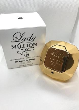 Парфюмированная вода тестер женская paco rabanne lady million (пако946 леди миллион) 80 мл