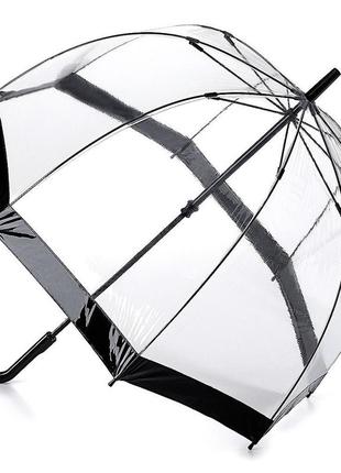 Зонт жіночий fulton birdcage-1 чорний кант6 фото